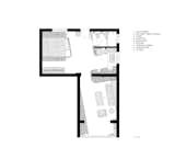 Here's a look at the floorplan.   Photo 17 of 17 in Rotated Volumes Cleverly Maximize Space in a Tiny Shanghai Apartment