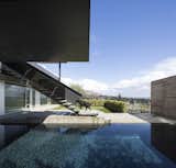 The projecting volume also protects the pool from solar glare. 