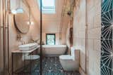Corn Yard master bathroom with geometric tiles