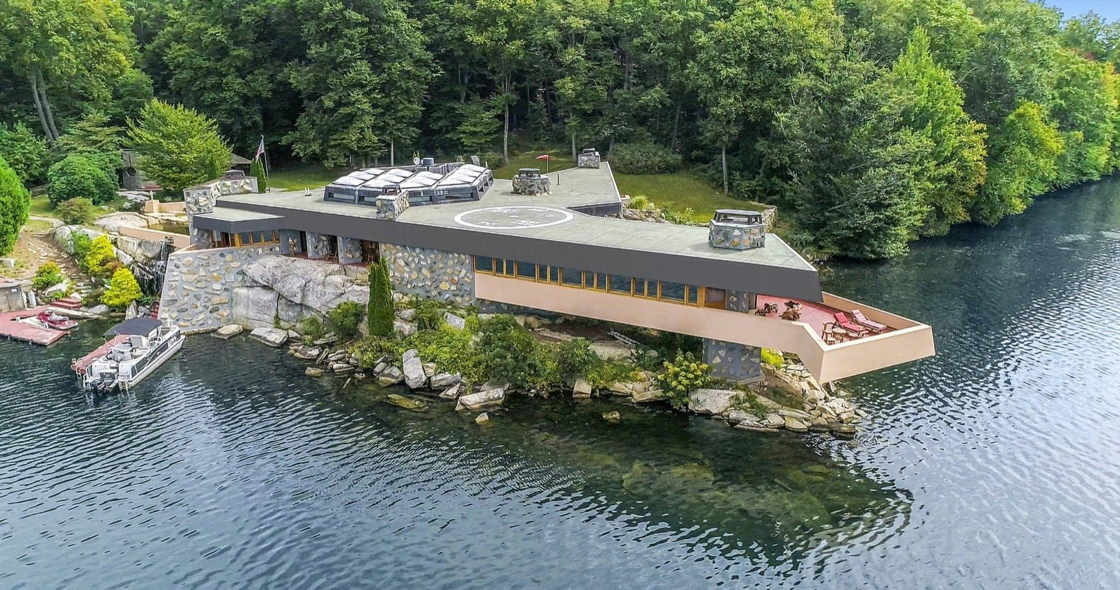 Frank Lloyd Wright Inspired House Island Tour This Petra Island House