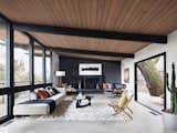 midcentury hillside remodel exterior living room