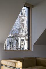 The view of the church from the upstairs dormer. 