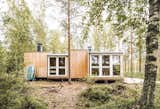 Dubbed Small But Fine, a student-built 280-square-foot cabin in Finland connects with the outdoors and features a minimal footprint. Not pictured is a detached outhouse with a composting toilet.