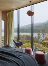 The master bedroom features spectacular views of the fjord.