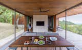Living Room, Sofa, and Table A look inside the Cor-Ten–clad Sonoma weeHouse and its open-plan living space and ipe interiors.  Search “WeeHouse” from For Minimalist Modular Design on an Attainable Budget, Look No Further Than the weeHouse