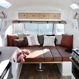 Airstream Overlander renovation Colorado Caravan living room