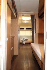 The 1974 Airstream was originally a four-person convertible setup with twin beds and a sofa/bed pullout. 