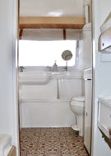 Airstream Overlander renovation Colorado Caravan bathroom