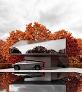 This modern home takes cues from the geometry of the Tesla Cybertruck.  Photo 4 of 8 in A Russian Architect’s Ethereal Glass Houses Have Captivated the Internet