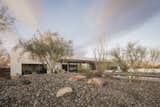 "The streamlined forms of the pool and the house contrast with the dynamic shapes of the desert flora and boulder outcroppings, exaggerating their uniqueness," explain the architects. Multiple microclimates were created around the site to promote biodiversity. 