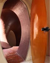 Doors, Swing Door Type, and Interior The colored fiberglass doors are also rounded.  Photo 17 of 21 in Pierre Cardin’s Retro-Futuristic Bubble Palace in Cannes Is On the Market