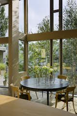 Dining Room, Travertine Floor, Table, and Chair  Photo 11 of 15 in Alder Residence by SKL Architects