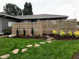 Cedar screens created a private entry courtyard.