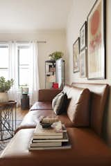 Leather Coalesse sofa