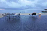 Take me there! Resort sunsets and AIKO dining set. Relaxation plus with BONO outdoor wellness chair and matching side table too.