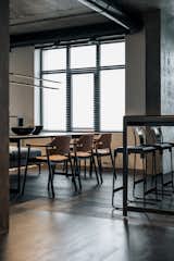 Dining room with Midj chairs and Woo furniture table 
