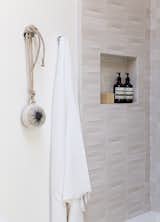 Bath Room, Alcove Tub, Ceramic Tile Wall, and Full Shower Dimensional tile by Heath Ceramics 
Ornament by MQuan Studio  Photos from Cruz
