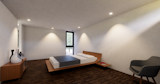 Spacious master suite with en suite bath and walk-in closet. 