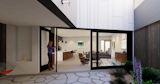Sheltered from afternoon sun, and completely secluded, these inner courtyards connect the indoors and outdoors and provide a serene, shaded refuge.