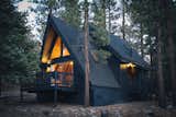 Exterior, Cabin Building Type, Shingles Roof Material, Wood Siding Material, and A-Frame RoofLine  Photo 2 of 17 in Big Bear A-Frame Receives Boho Eclectic Transformation by Courtney Poulos