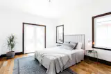 Guest Bedroom with French Doors to Exterior