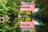 About the Rural Landscape Photograph:
The Reflection of Wooddale Covered Bridge is a landscape photograph of the Wooddale Covered Bridge in Hockessin Delaware over the Red Clay Creek just before the foliage started changing color for the fall season.
Title: The Reflection of Wooddale Covered Bridge
Landscape Photographer: Melissa Fague
Genre: Landscape Photography
Item ID#: LAND-0127
This landscape photograph is one of many available for purchase through www.pipafineart.com. You have your chose of size and print materials. All of our landscape pictures are printed on high quality materials and the highest quality ink for longevity. Each photo print is also coated with a soft luster finish. If you need assistance we are always available; please contact us with any questions.