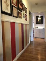 Stripes are fun too. Added these stripes and molding in the hallway leading to our office/music room.