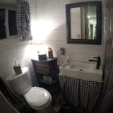 A view of the bathroom at Appalachian Container Cabin