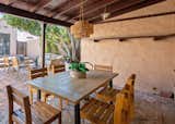 Covered outdoor dining area