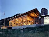 Camp Paint Rock - Large and expansive Dynamic fineline common mullion wood window walls.  Built from Alaskan Yellow Cedar with stained finish.