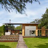 Dynamic modern wood window and door projects overlooking Lake Austin - Texas