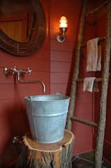 Lake front cabin powder room