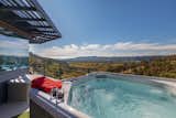 Hot tub overlooking Alexander Valley zinfandel vineyards