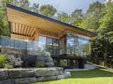 Exterior, Metal Roof Material, House Building Type, Wood Siding Material, Glass Siding Material, and Flat RoofLine  Photos from Severn Sound Cottage