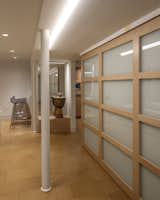 Obscure glass movable partition