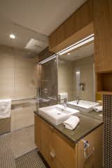 Bath with curbless shower