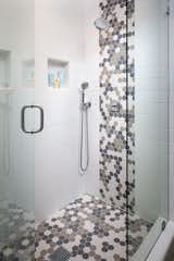 Shower tile is from Dal Tile. Shower fixtures are from Pirch. 