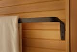 Custom blackened steel towel bar