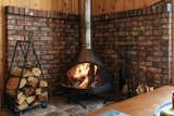 Vintage Preway fireplace with Rejuvenation fireplace accessories