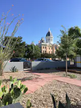 View of the courthouse from the front yard. 