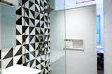 Bath Room, Open Shower, Concrete Wall, Tile Counter, and Ceramic Tile Wall  Photo 9 of 11 in Harlem Townhouse by Opera Studio Architecture