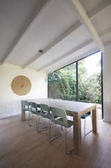 the dining area with a view of the garden