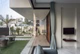 The 11 feet cantilevered block and the front garden area.