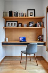 Office, Medium Hardwood Floor, Desk, Bookcase, Chair, Study Room Type, and Shelves The mental effects from physically dividing your living and work spaces can help you focus when needed, and most importantly, step away to relax when finished.  Photos from Chicagoland
