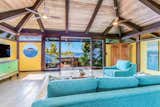 Inside the pavilion/tea room with big sky and distance ocean views