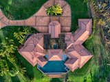 Aerial view of the sprawling estate.