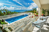 The ocean view pool during the day