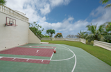 Ocean view basketball court