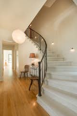 Custom built staircase and steel hand rail built by local craftsmen.