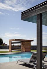Pool house for storage and shade.